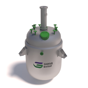 Аппарат с эллиптическим днищем и съемной крышкой и мешалкой