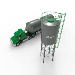 Фото металлического силоса с конусным дном 35 кубов (46 тонн) Металлический силос с конусным дном 35 м3 (46 тн)