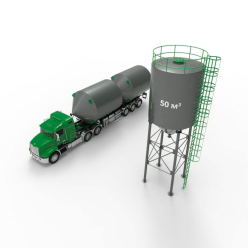 Фото металлического силоса с конусным дном 50 кубов (65 тонн) Металлический силос с конусным дном 50 м3 (65 тн)