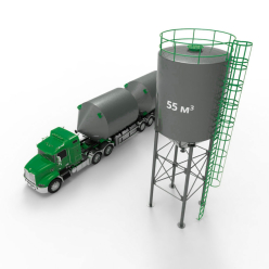 Фото металлического силоса с конусным дном 55 кубов (72 тонны) Металлический силос с конусным дном 55 м3 (72 тн)