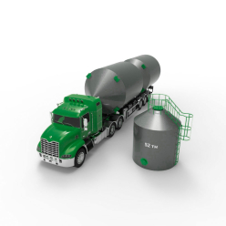 Фото металлического силоса с плоским дном 40 кубов (52 тонны) Металлический силос с плоским дном 40 м3 (52 тн)